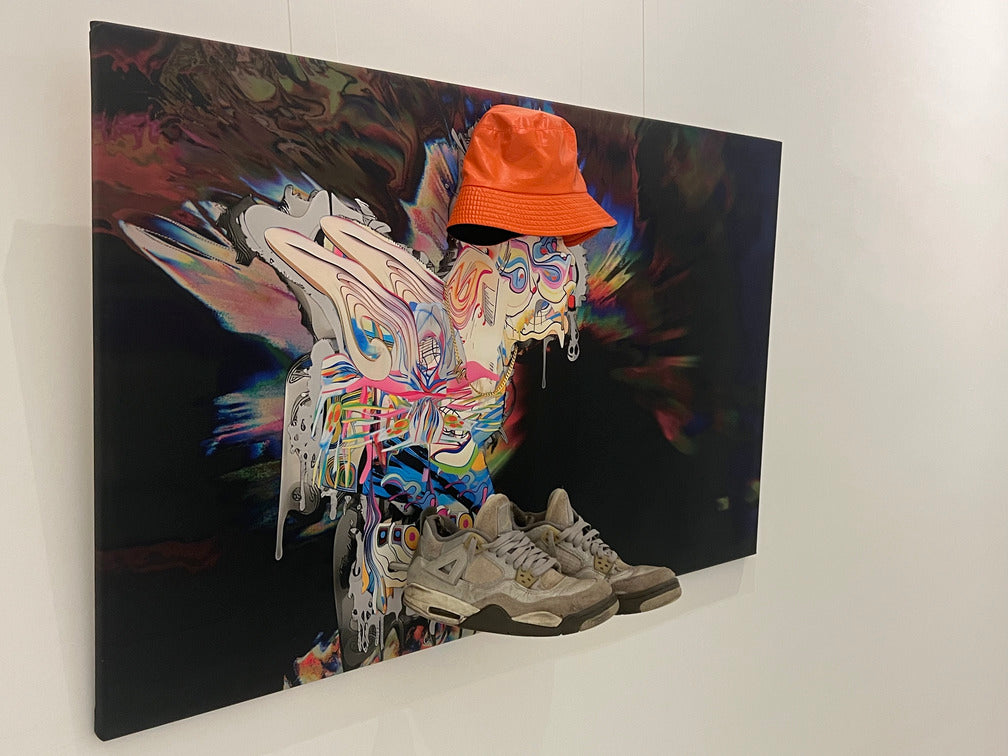 Gabriella with Orange Hat Necklace and Jordans