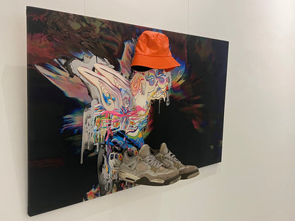 Gabriella with Orange Hat Necklace and Jordans