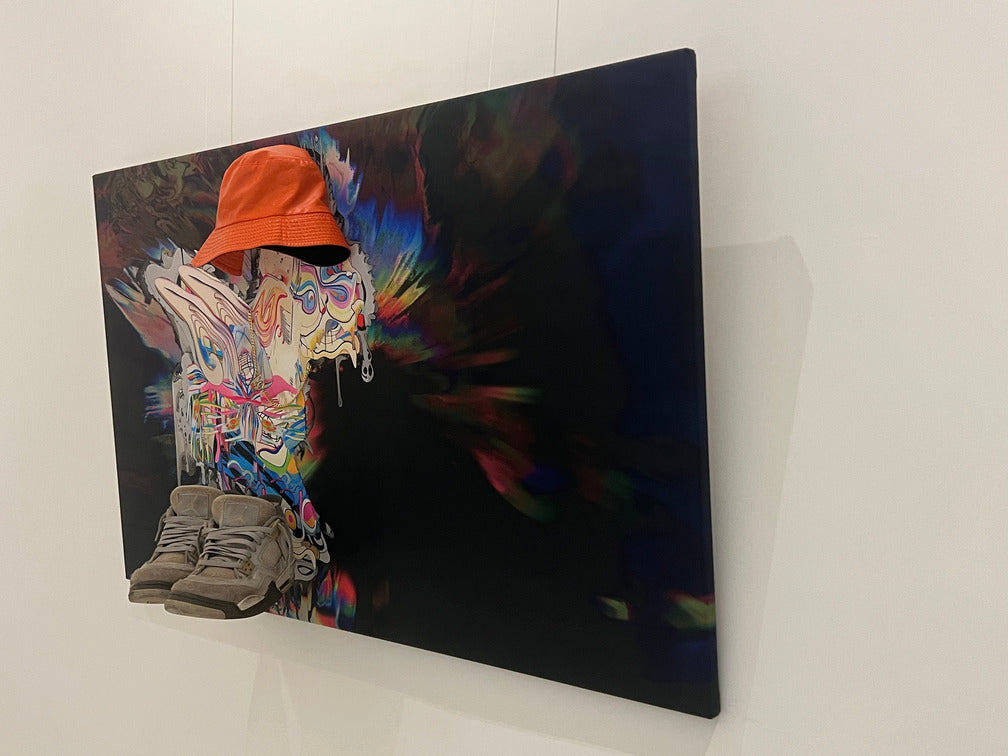 Gabriella with Orange Hat Necklace and Jordans